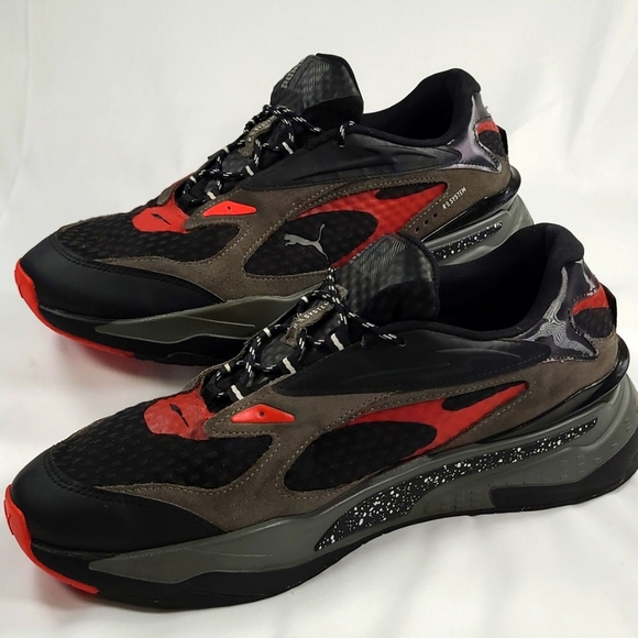 Puma Other - PUMA RS- Fast 'Amp' Black/Gray/Red Sneakers. Size 11 Mens